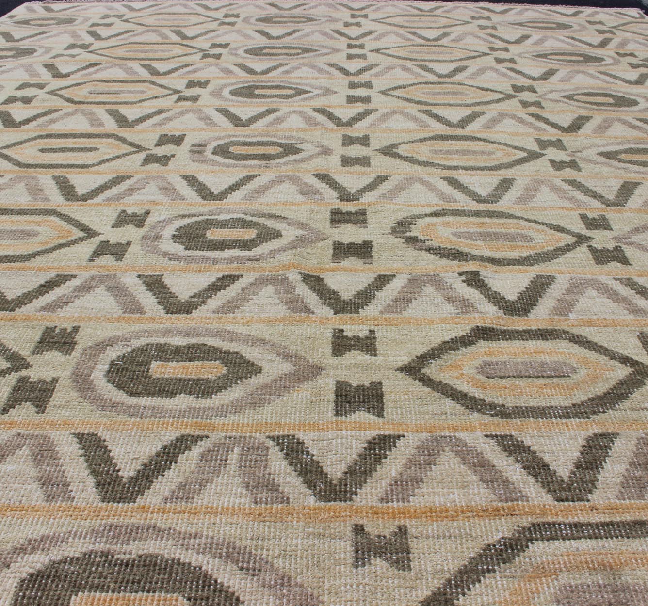 Tribal Modern Rug With All - Over Pattern by Keivan Woven Arts. rug 1912 - 261 country of origin / type: Afghan / Tribal / Keivan Woven Arts. Measures: 8'1 x 9'7. This tribal rug with a modern design rendered in an all over modern pattern, features ... - Keivan Woven Arts1912 - 261 - 12321Rug