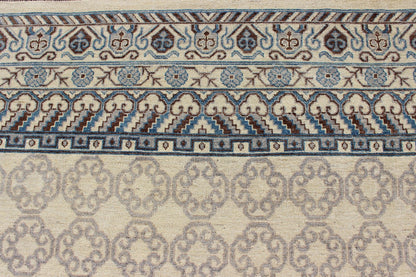 Contemporary Khotan with Geometric Design in Blue, Brown & Cream Colors. Made in Afghanistan, this rug is made with finest wool and all over tribal Khotan design in the border and the background. Rug 1912 - 262, country of origin / type: Afghanis... - Keivan Woven Arts1912 - 262 - 12273Rug