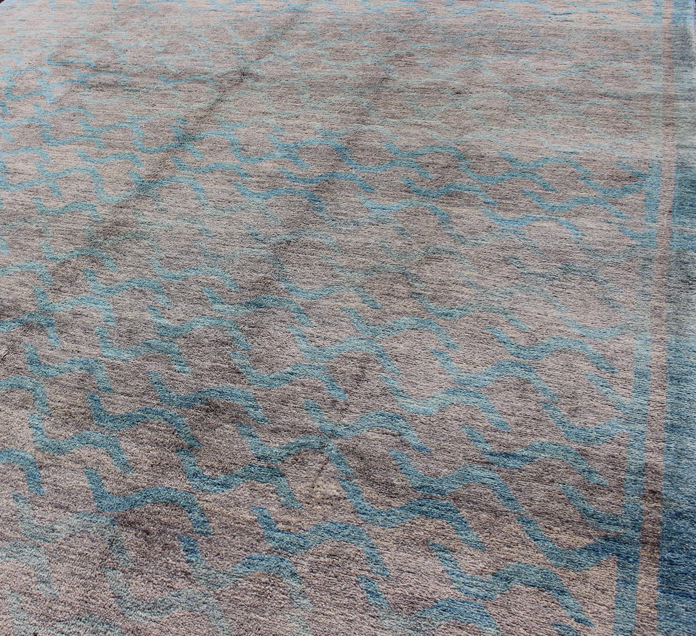 Modern Rug With All - Over Design by Keivan Woven Arts. rug 1912 - 265 Keivan Woven Arts / country of origin / type: Afghan / Tribal Measures: 9'1 x 12'4. This tribal Afghan rug with a modern design rendered in an abstract pattern, features a silver - ... - Keivan Woven Arts1912 - 265 - 12327Rug