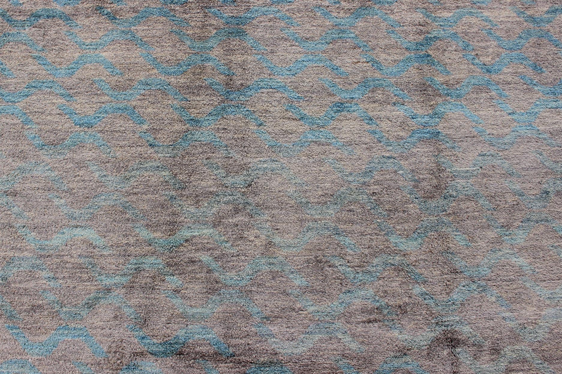 Modern Rug With All - Over Design by Keivan Woven Arts. rug 1912 - 265 Keivan Woven Arts / country of origin / type: Afghan / Tribal Measures: 9'1 x 12'4. This tribal Afghan rug with a modern design rendered in an abstract pattern, features a silver - ... - Keivan Woven Arts1912 - 265 - 12327Rug