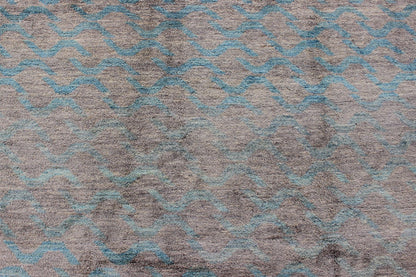 Modern Rug With All - Over Design by Keivan Woven Arts. rug 1912 - 265 Keivan Woven Arts / country of origin / type: Afghan / Tribal Measures: 9'1 x 12'4. This tribal Afghan rug with a modern design rendered in an abstract pattern, features a silver - ... - Keivan Woven Arts1912 - 265 - 12327Rug