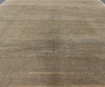 Modern Rug in Neutral Tones With Subdued Design by Keivan Woven Arts. Keivan Woven Arts / rug 1912 - 274, country of origin / type: Afghanistan. Measures: 8'3 x 9'10. The subdued design of this piled rug makes it perfect for modern and casual inte... - Keivan Woven Arts1912 - 274 - 12843Rug