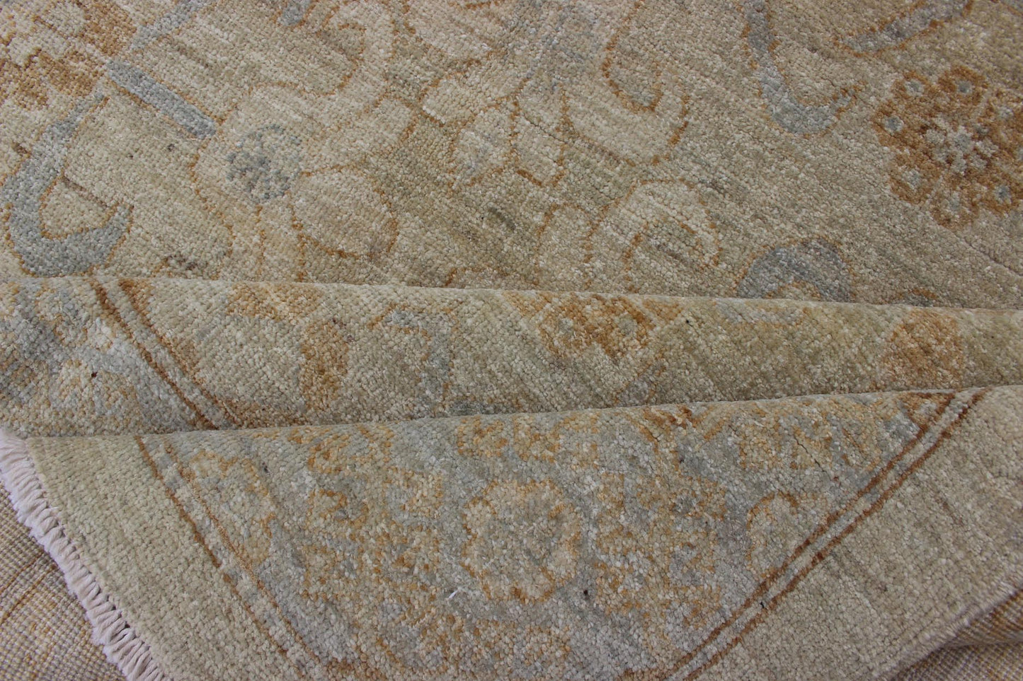 Fine Afghanistan made modern Khotan Rug with All - Over Geometric Pattern Light colored Khotan Rug with all over Geometric Medallions, rug 1912 - 281, country of origin / type: Afghanistan / Khotan This Khotan features a geometric all - over d... - Keivan Woven Arts1912 - 281 - 12283Rug