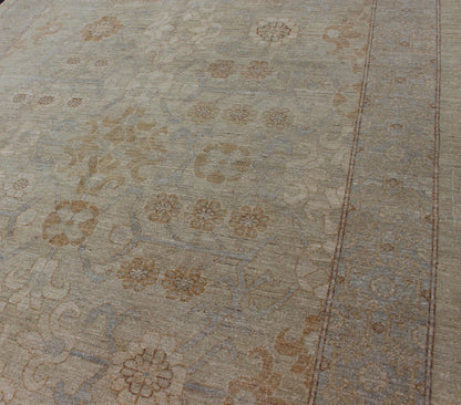 Fine Afghanistan made modern Khotan Rug with All - Over Geometric Pattern Light colored Khotan Rug with all over Geometric Medallions, rug 1912 - 281, country of origin / type: Afghanistan / Khotan This Khotan features a geometric all - over d... - Keivan Woven Arts1912 - 281 - 12283Rug