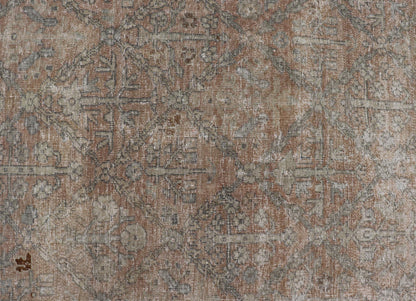 Antique Indian Agra Rug with All - Over Floral Design in Light Green and Brown. Keivan Woven Arts, rug 1912 - 337, country of origin / type: India / Agra, circa 1900 Measures: 10'7 x 13'9 This large antique Indian Agra fine rug from the early 20th c... - Keivan Woven Arts1912 - 337 - 12287Rug