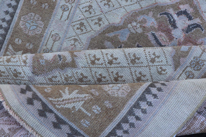 Antique Persian Serab Small Rug in Brown, Tan and Neutrals. Antique Persian Serab, Rug/21010. This beautiful Serab rug from the early 20th century rests on a cream background, which surrounds the medallion of alternating cream, pink, and brown ... - Keivan Woven Arts21010 - 189Rug