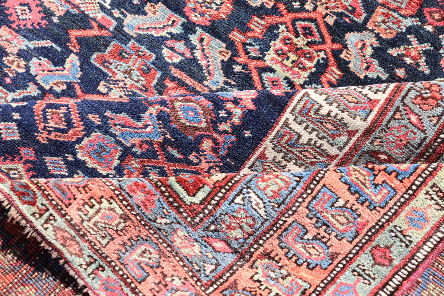 Measures: 6'2 x 16'4
 
 Antique Persian Bidjar Long Gallery Rug with All-Over Sub-Geometric Design. Keivan Woven Arts; rug EMB-22111-15107; country of origin / type: Persian / Bidjar, circa 1910.
 
 
 
 This antique Persian Bidjar long gallery sized ru...