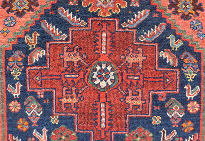 Antique Persian Kurdish Rug With Medallion Design in Blue, Red, and Ivory
 
 
 
 Rich vegetable colors in Blue and red Tribal Medallion design fine weave Kurdish antique rug from Persia, Keivan Woven Arts / rug R20-0503, country of origin / type: Iran ...