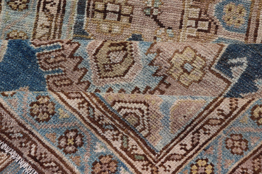 Measures: 3'2 x 12'8 
 
 This captivating long Azerbaijan runner is masterfully woven to create a tapestry of intricate patterns and serene color schemes. The rug features a striking array of symmetrical medallion designs, each meticulously crafted to ...