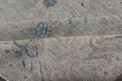 Measures: 6'4 x 9'11 
 
 Modern All-Over Khotan design rug with Light Background and Blue Colors. Keivan Woven Arts rug AWR-12122 Country of Origin: Afghanistan Type: Oushak Design: Floral, All-Over, Abstract Floral.
 
 
 
 This Oushak was hand-knotted...
