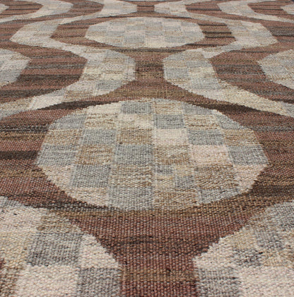 Modern Scandinavian Flat-Weave Rug, Modern Scandinavian Flat-Weave Rug with Modern design in Brown, Coffee, Gray, Cream, Modern rug, modern flat weave kwarugs
 
 
 
 
 
 This Scandinavian flat-weave rug is inspired by the work of Swedish textile design...