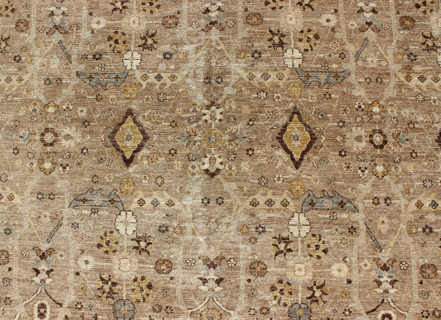 Tabriz Design rug with light Camel Background, Light Brown, tan , Light Brown, Lt. Blue, Yellow.
 
 
 
 Tabriz Design rug with light Camel Background, Light Brown, tan , Light Brown, Lt. Blue, Yellow, and neutral color palette and all-over flower desig...