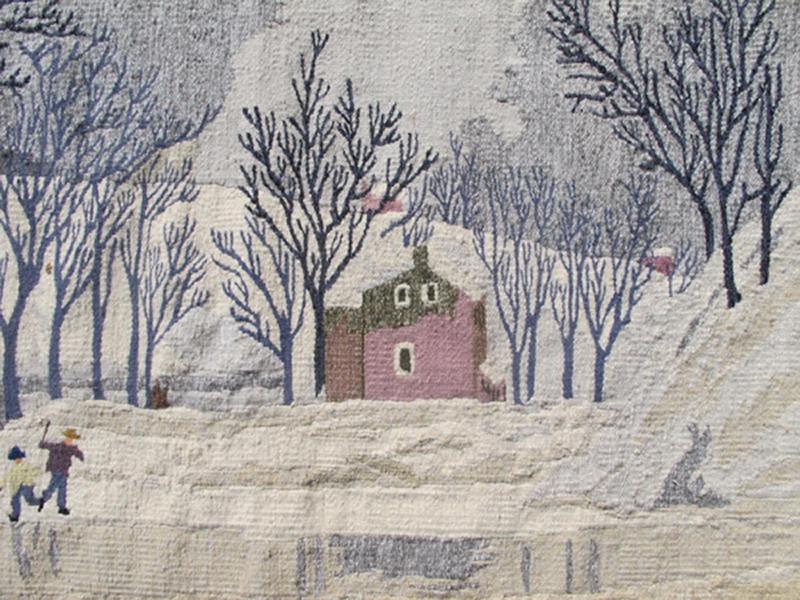 Keivan Woven Arts 13-1104 Hand woven scenic tapestry from the mid 20th century,