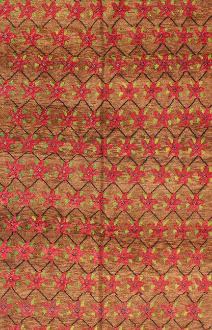 Turkish Oushak Runner with Poinsettia Design Set Atop Light Brown Background
 
 
 
 Poinsettia Design Oushak Turkish Rug with Flowers
 
 rug/tu-mtu-3316, origin/turkey
 
 
 
 This unique Turkish Oushak features an all-over design of vibrant poinsettias...