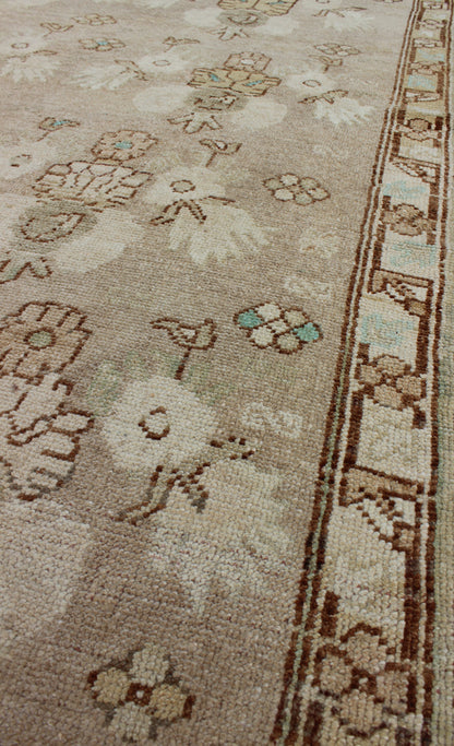 Taupe, Tan and Brown Medallion Vintage Turkish Oushak with Hints of Pale Green kwarugs
 
 
 
 Taupe and tan eight medallion vintage Turkish Oushak rug with hints of light teal and green, rug tu-mtu-95097, country of origin / type: Turkey / Oushak, circ...
