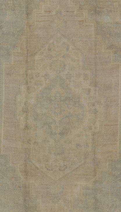 Turkish Oushak Rug with Neutral Color
 
 
 
 Characterized by a comely aesthetic and highly representative of light Oushaks, this vintage carpet beautifully integrates neutral compositions to decorate a calm and serene room. This rug features a subtle ...