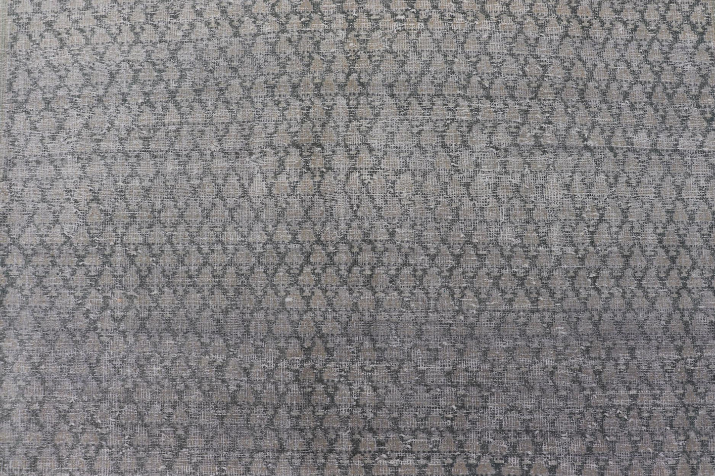 Measures: 8'0 x 11'2 
 
 Distressed Persian Antique Tabriz Carpet with Muted Floral Design in Light Gray Keivan Woven Arts/ rug EMB-22115-15112, country of origin / type: Iran/ Tabriz, circa 1920.
 
 This muted antique distressed Persian Tabriz carpet ...
