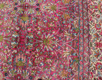 Antique Persian Lavar Kerman Rug with All - Over Floral Design In Jewel Tones. Keivan Woven Arts / rug A - 0702, country of origin / type: Iran / Lavar Kerman, circa 1910 Measures: 9' x 12'. This exquisite antique Lavar Kerman carpet originates from ... - Keivan Woven ArtsA - 0702 - 603Rug