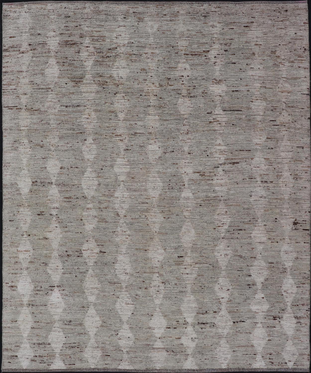 Modern Afghanistan Rug with All - Over Pattern in Muted Light Green Tones. Keivan Woven Arts rug AAR - 1003, country of origin / type: Afghanistan 21st century. Measures: 8'8 x 11'5 The subdued design of this piled rug makes it perfect for modern a... - Keivan Woven ArtsAAR - 1003 - 24205Rugs