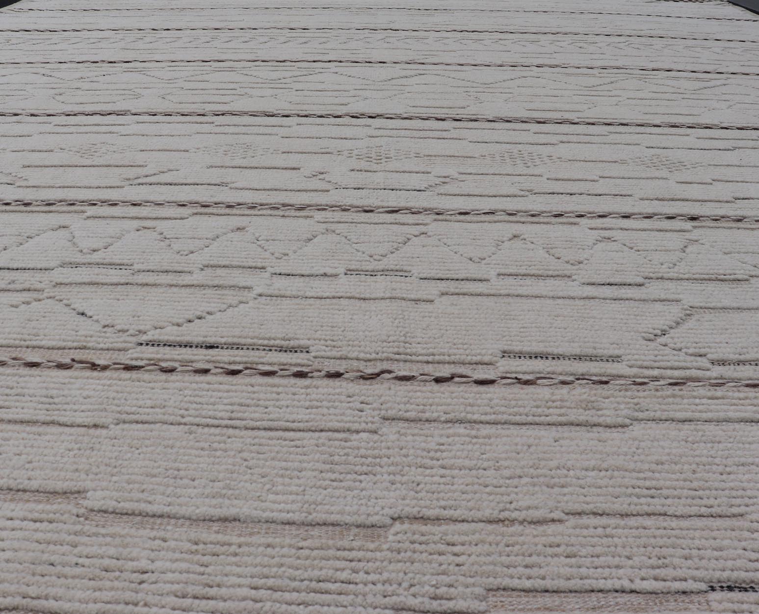 Large Minimalist Design rug, Large Modern Rug Large Modern Rug in Muted Off White. Light Brown with Minimalist Design Modern Afghanistan Rug with All - Over Pattern in Muted Light Cream and Tan Tones. Keivan Woven Arts rug AAR - 1664, country of origin / t... - Keivan Woven ArtsAAR - 1664 - 24420