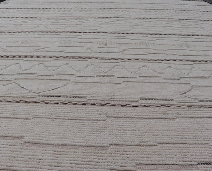 Large Minimalist Design rug, Large Modern Rug Large Modern Rug in Muted Off White. Light Brown with Minimalist Design Modern Afghanistan Rug with All - Over Pattern in Muted Light Cream and Tan Tones. Keivan Woven Arts rug AAR - 1664, country of origin / t... - Keivan Woven ArtsAAR - 1664 - 24420