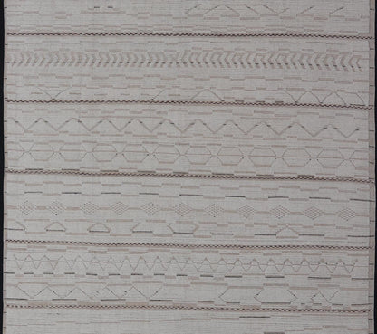 Large Minimalist Design rug, Large Modern Rug Large Modern Rug in Muted Off White. Light Brown with Minimalist Design Modern Afghanistan Rug with All - Over Pattern in Muted Light Cream and Tan Tones. Keivan Woven Arts rug AAR - 1664, country of origin / t... - Keivan Woven ArtsAAR - 1664 - 24420