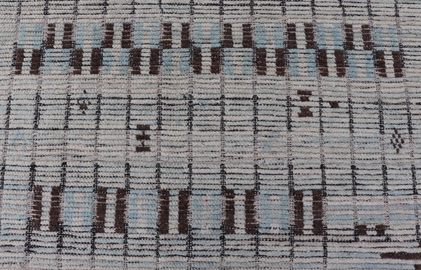 Modern Casual Hand Knotted in Wool with Ice Blue and Brown in Modern Design. Keivan Woven Arts / Country of Origin: Afghanistan Type: Modern Casual Keivan Woven Arts; rug AAR - 1666/ Design: Abstract, Sub - Geometric. Measures: 11'7 x 15'9 This ove... - Keivan Woven ArtsAAR - 1666 - 24426Rugs
