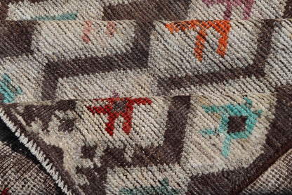 Modern Hand - Knotted Rug in Wool with Sub - Geometric Diamond Design in Multicolor This modern casual tribal rug has been hand - knotted. The rug features a modern all - over sub - geometric diamond design, replete with various motifs in multicolor, mak... - Keivan Woven ArtsAFG - 004 - 563Rug
