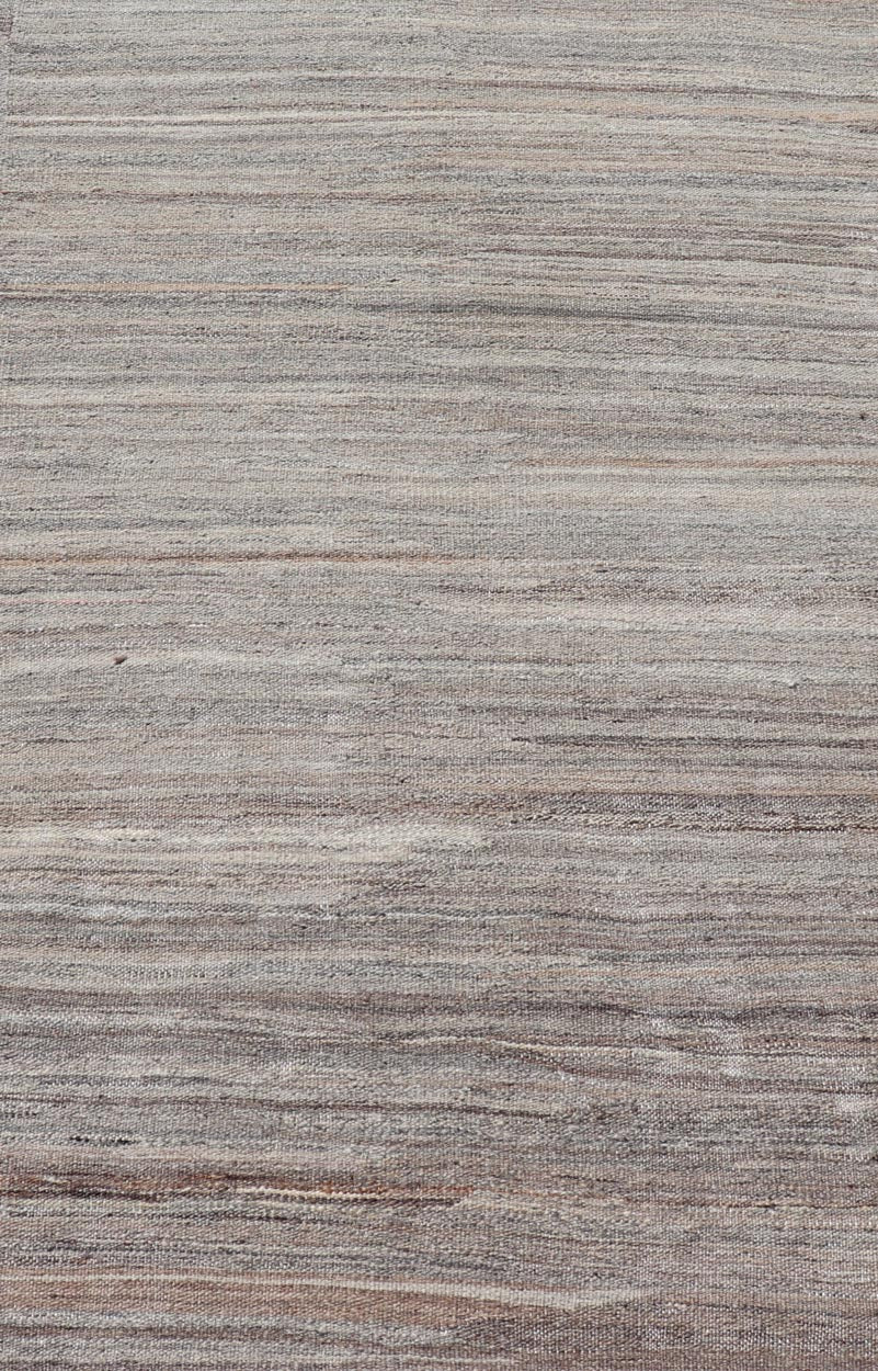 Finely Made Modern Kilim with minimalist solid design and variegated colors in Earth Tones Modern Casual Afghan Kilim in Wool Modern Casual Kilim Tribal Rug, Keivan Woven Arts / rug AFG - 022, country of origin / type: Afghanistan / Modern Casual... - Keivan Woven ArtsAFG - 022 - 19658Rug