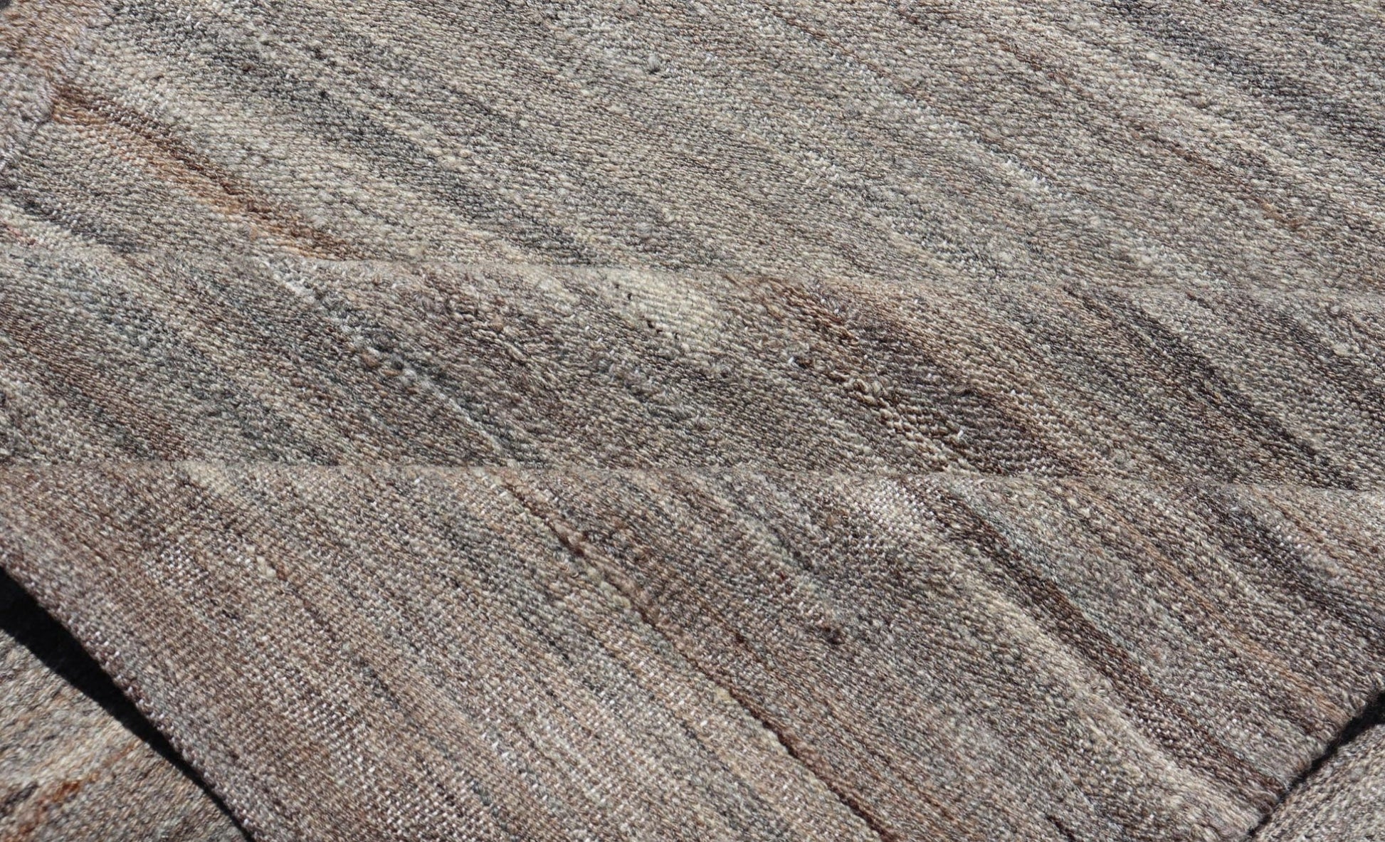 Finely Made Modern Kilim with minimalist solid design and variegated colors in Earth Tones Modern Casual Afghan Kilim in Wool Modern Casual Kilim Tribal Rug, Keivan Woven Arts / rug AFG - 022, country of origin / type: Afghanistan / Modern Casual... - Keivan Woven ArtsAFG - 022 - 19658Rug
