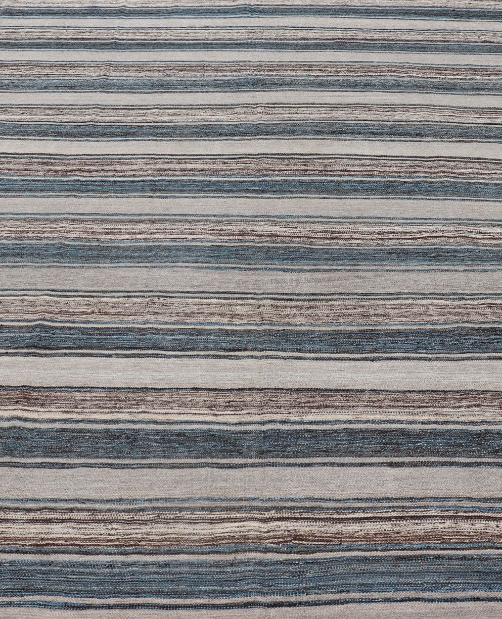 Versatile and natural blue, cream, and brown flat - weave Kilim for a modern or classic design. Flat - weave Kilim rug with brown tones. Keivan Woven Arts / rug AFG - 124, country of origin / type: Afghanistan / Kilim Measures:8'3 x 11'3. This cream, b... - Keivan Woven ArtsAFG - 124 - 15805Rug