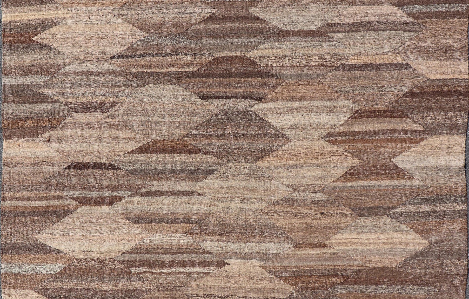 Modern Hand - Woven Flatweave Kilim in Wool with Sub - Geometric Diamond Design. Modern Kilim Rug, Keivan Woven Arts / rug AFG - 127, country of origin / type: Afghanistan / Kilim, circa Early - 21th Century. Measures: 6'9 x 9'8 This flat - weave tribal k... - Keivan Woven ArtsAFG - 127 - 21439Rug