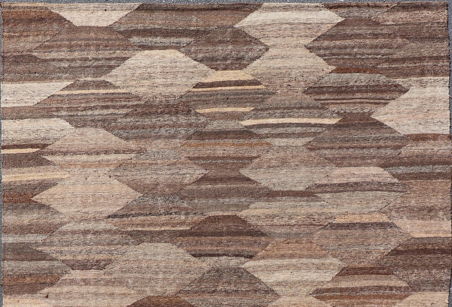 Modern Hand - Woven Flatweave Kilim in Wool with Sub - Geometric Diamond Design. Modern Kilim Rug, Keivan Woven Arts / rug AFG - 127, country of origin / type: Afghanistan / Kilim, circa Early - 21th Century. Measures: 6'9 x 9'8 This flat - weave tribal k... - Keivan Woven ArtsAFG - 127 - 21439Rug