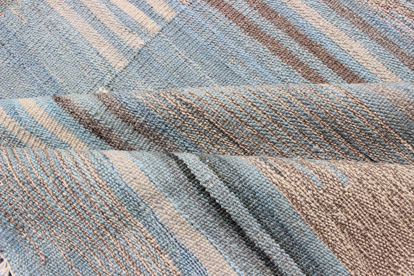 Keivan Woven Arts Multicolor Paneled Flat - Weave Kilim Rug with Modern Design. Keivan Woven Arts/ rug /AFG - 14960, country of origin / type: Afghanistan / Kilim. Measures: 5'8 x 8'5 Colorful flat - weave modern Kilim rug with modern design for mode... - Keivan Woven ArtsAFG - 14960 - 10448Rug