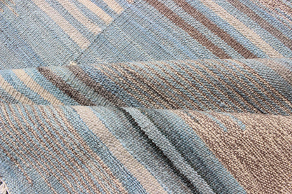 Keivan Woven Arts Multicolor Paneled Flat - Weave Kilim Rug with Modern Design. Keivan Woven Arts/ rug /AFG - 14960, country of origin / type: Afghanistan / Kilim. Measures: 5'8 x 8'5 Colorful flat - weave modern Kilim rug with modern design for mode... - Keivan Woven ArtsAFG - 14960 - 10448Rug