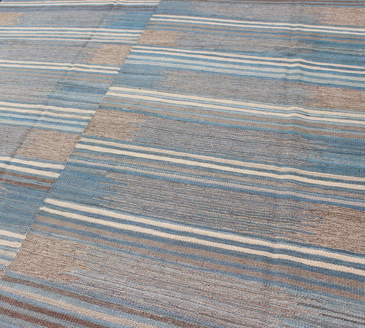 Keivan Woven Arts Multicolor Paneled Flat - Weave Kilim Rug with Modern Design. Keivan Woven Arts/ rug /AFG - 14960, country of origin / type: Afghanistan / Kilim. Measures: 5'8 x 8'5 Colorful flat - weave modern Kilim rug with modern design for mode... - Keivan Woven ArtsAFG - 14960 - 10448Rug