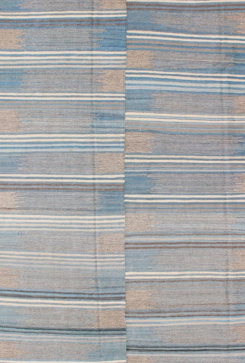 Keivan Woven Arts Multicolor Paneled Flat - Weave Kilim Rug with Modern Design. Keivan Woven Arts/ rug /AFG - 14960, country of origin / type: Afghanistan / Kilim. Measures: 5'8 x 8'5 Colorful flat - weave modern Kilim rug with modern design for mode... - Keivan Woven ArtsAFG - 14960 - 10448Rug