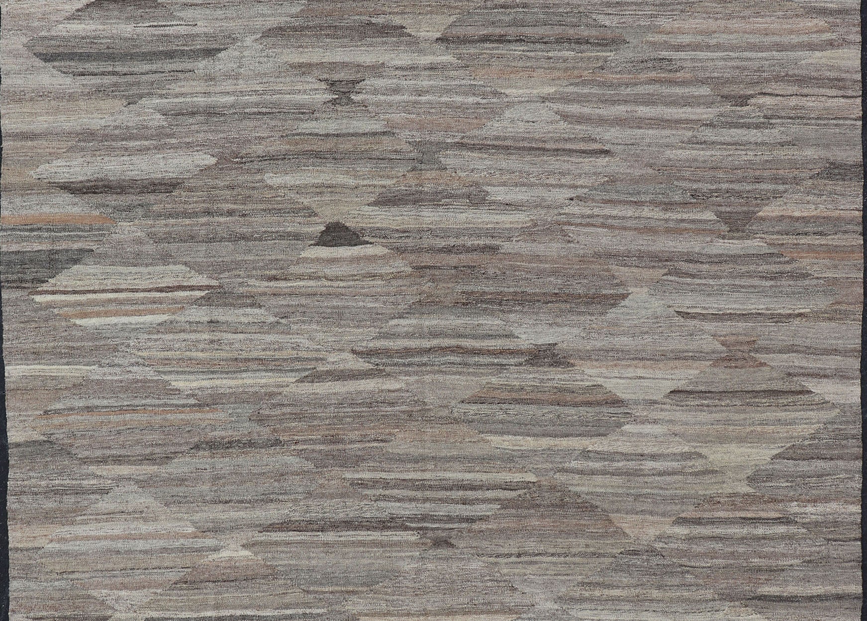 Neutrals, Charcoal, Gray and Brown Afghan Modern Kilim Geometric Design Modern and casual flat - woven Kilim rug. Neutrals, charcoal, gray, blue and brown Afghan Modern Kilim Geometric design. Keivan Woven Arts / Rug AFG - 27567, country of origin /... - Keivan Woven ArtsAFG - 27567 - 15855Rug