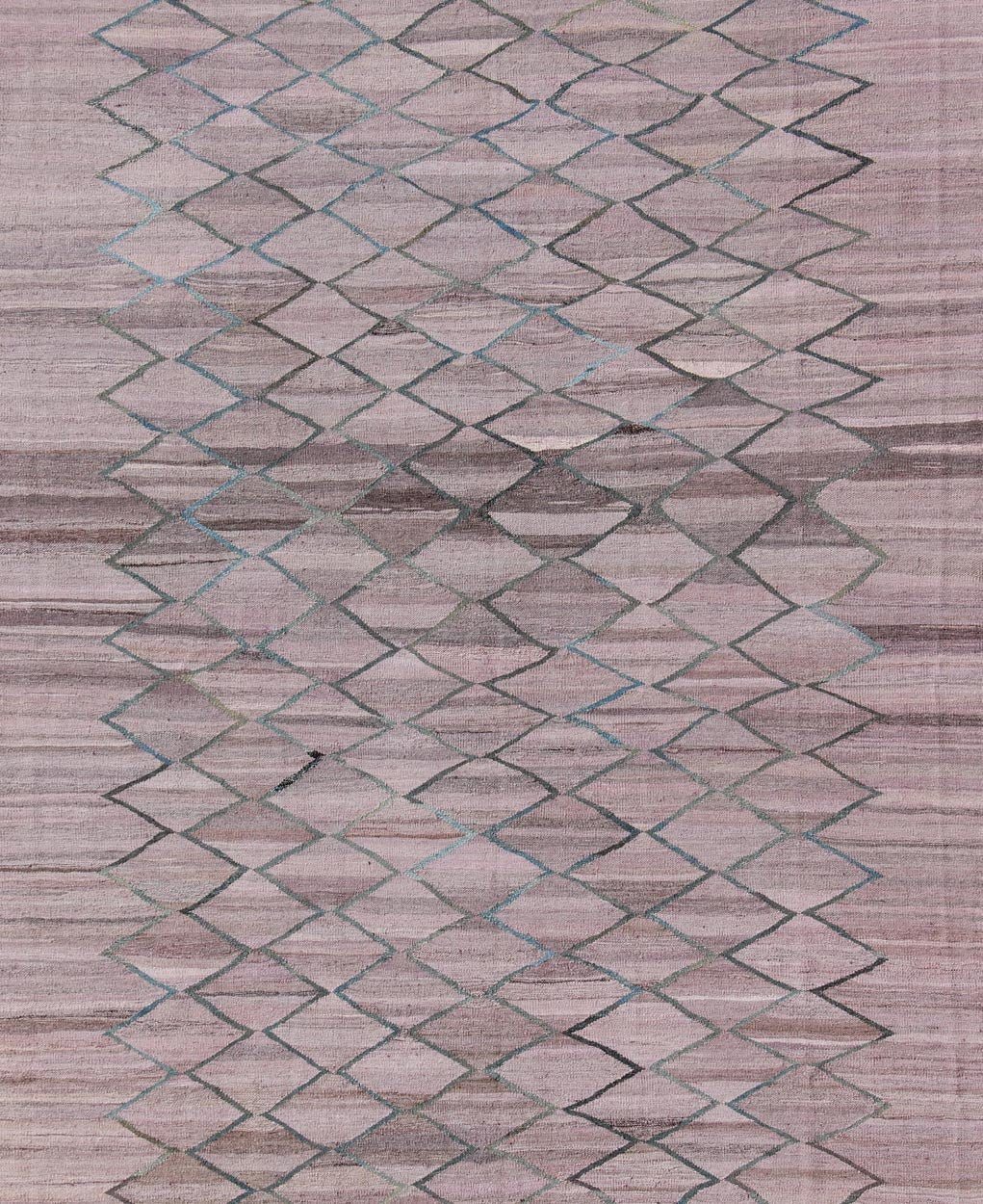 Minimalist Modern Flat - Weave Kilim Rug in Diamond Design Modern Kilim from Afghanistan with fine wool. Keivan Woven Arts Rug AFG - 27580. This light Lavender/pink and gray colored piece features a repeating diamond pattern, perfect for any modern ... - Keivan Woven ArtsAFG - 27580 - 11859Rug