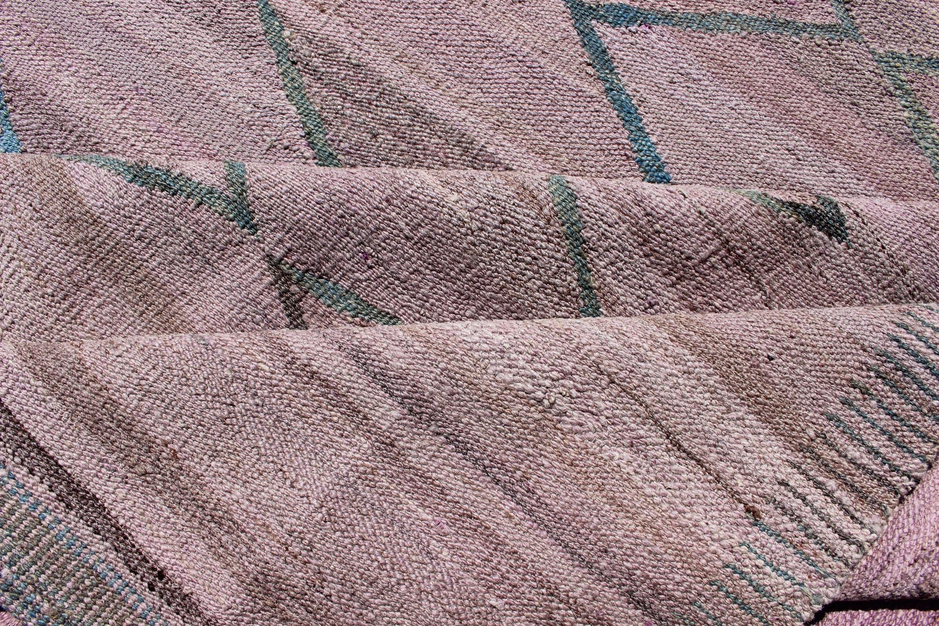 Minimalist Modern Flat - Weave Kilim Rug in Diamond Design Modern Kilim from Afghanistan with fine wool. Keivan Woven Arts Rug AFG - 27580. This light Lavender/pink and gray colored piece features a repeating diamond pattern, perfect for any modern ... - Keivan Woven ArtsAFG - 27580 - 11859Rug