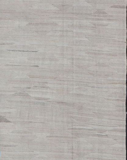 Large Modern Kilim Gallery Runner in Neutral Cream with Free Flowing Design. Flat - weave Kilim gallery runner with modern design , Keivan Woven Arts/ rug AFG - 27581, country of origin / type: Afghanistan / Kilim Measures: 5'3 x 15'7 This ... - Keivan Woven ArtsAFG - 27581 - 13962Rug