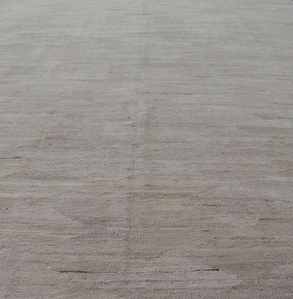 Large Modern Kilim in Neutral Cream with Free Flowing Design. Flat - weave Kilim rug with modern design in shades of cream, rug AFG - 27610, country of origin / type: Afghanistan / Kilim This subtle piece features an all - over free flowing d... - Keivan Woven ArtsAFG - 27610 - 13966Rug