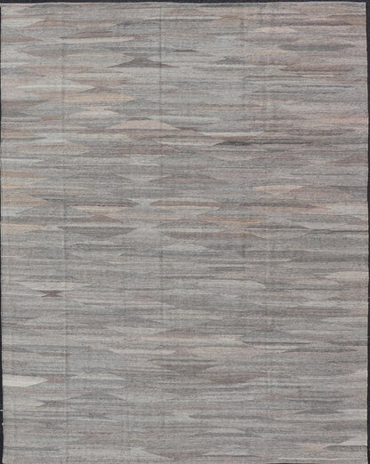Modern Hand - Woven Flat - Weave Kilim in Wool With Sub - Geometric Diamond Design This flat - weave kilim has been hand - woven. The rug features a modern diamond design, rendered in grays, brown and earthy tones, making this rug a superb fit for a varie... - Keivan Woven ArtsAFG - 27626 - 19712Rug