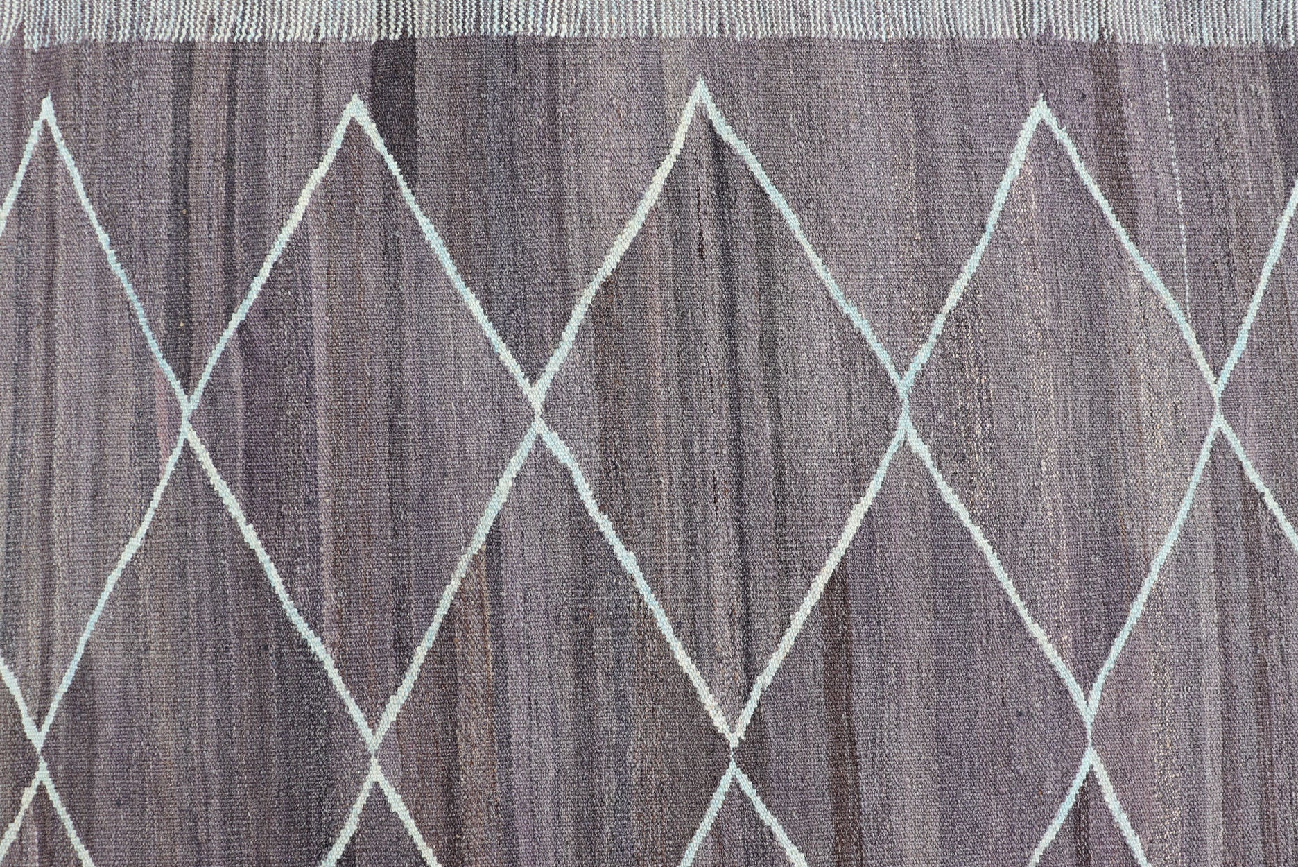 Modern Design Flat - Weave Kilim Rug in D. Purple Brown and Lt. Blue Green Colors. Large Modern flat - weave Fine Kilim rug in shades of Dark Purple, Brown and Light Blue Green highlights. Keivan Woven Arts / rug AFG - 27634, country of origin / type... - Keivan Woven ArtsAFG - 27634 - 13974Rug