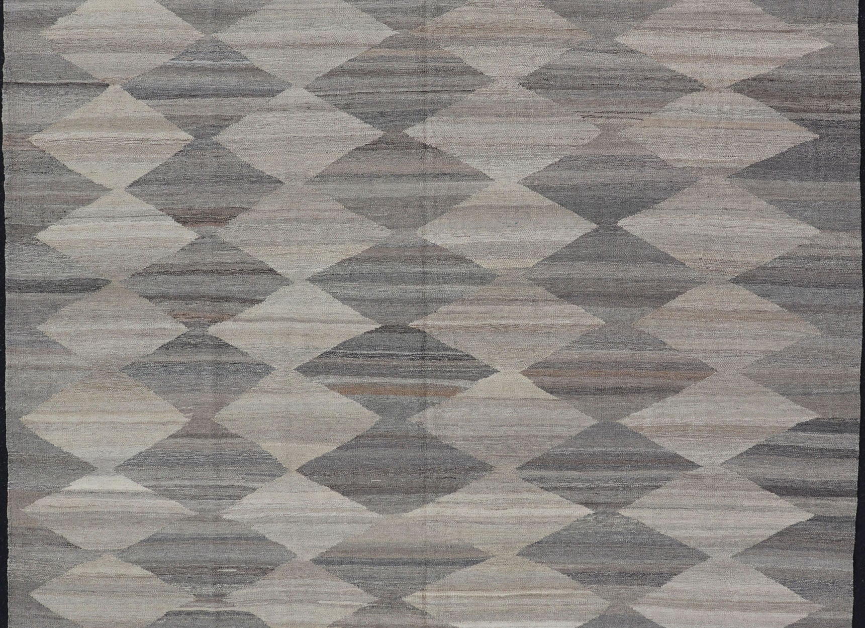 Large Pattern with All - Over Modern Design Flat - Weave Kilim in Natural Tones Flat - weave Kilim rug with multi colors, Keivan Woven Arts rug AFG - 27652, country of origin / type: Afghanistan / Kilim The design of this Kilim rug makes it perf... - Keivan Woven ArtsAFG - 27652 - 15584Rug