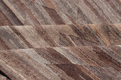 Modern Hand - Woven Flatweave Kilim in Wool with Sub - Geometric Diamond Design This flat - weave tribal kilim has been hand - woven. The rug features an all - over solid/diamond design, rendered in gray and earthy tones; making this rug a superb fit for... - Keivan Woven ArtsAFG - 27653 - 19724Rug