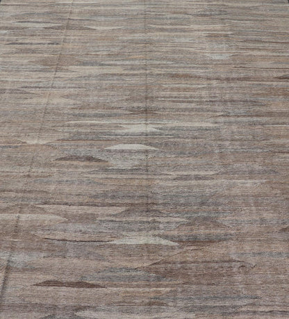 Modern Hand - Woven Flatweave Kilim in Wool with Sub - Geometric Diamond Design This flat - weave kilim has been hand - woven. The rug features an all - over solid/diamond design, rendered in gray, neutral and earthy tones; making this rug a superb fit fo... - Keivan Woven ArtsAFG - 27655 - 19730Rug