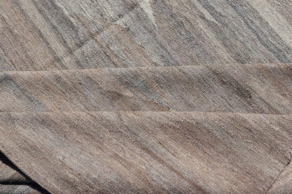 Modern Hand - Woven Flatweave Kilim in Wool with Sub - Geometric Diamond Design This flat - weave kilim has been hand - woven. The rug features an all - over solid/diamond design, rendered in gray, neutral and earthy tones; making this rug a superb fit fo... - Keivan Woven ArtsAFG - 27655 - 19730Rug
