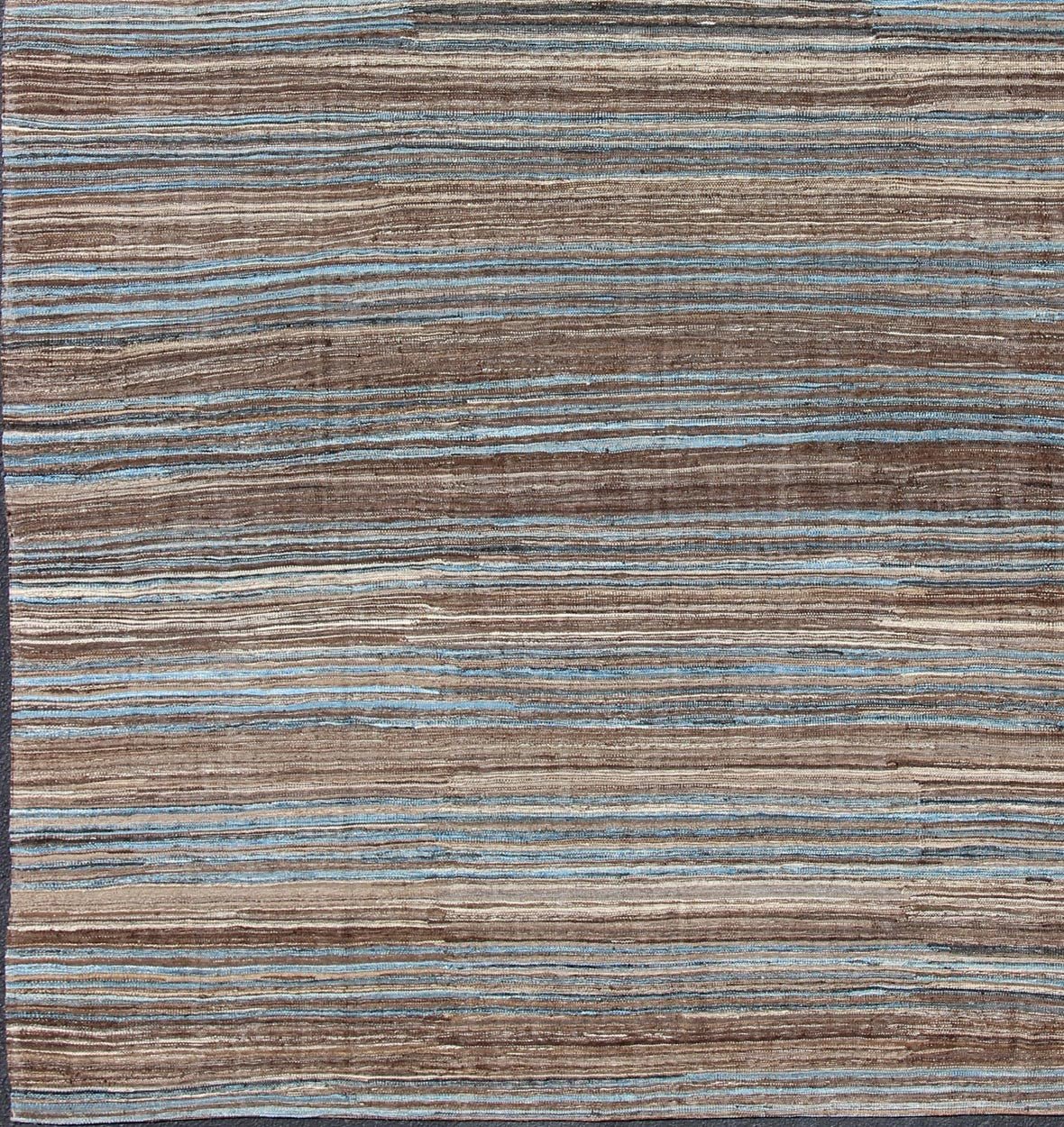 Blue and Brown Flat - Weave Kilim for Modern interiors or Classic Design Versatile flat - weave Kilim for a Modern interiors as well as casual interiors or any Classic design Flat - weave Kilim rug, rug afg - 27812, country of origin / type: Afghanis... - Keivan Woven ArtsAFG - 27812 - 11787Rug