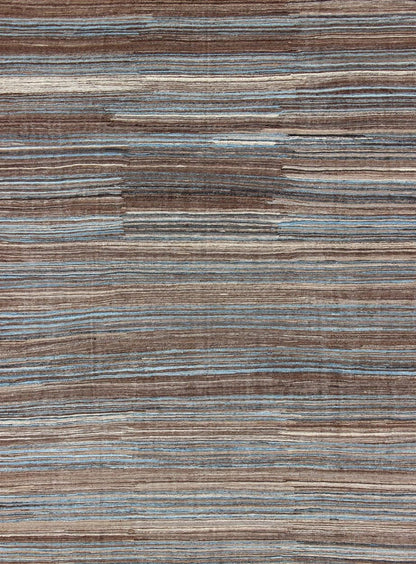 Blue and Brown Flat - Weave Kilim for Modern interiors or Classic Design Versatile flat - weave Kilim for a Modern interiors as well as casual interiors or any Classic design Flat - weave Kilim rug, rug afg - 27812, country of origin / type: Afghanis... - Keivan Woven ArtsAFG - 27812 - 11787Rug